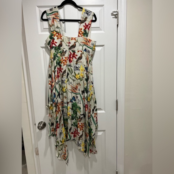 100% SILK SHELL SCARF PRINTED DRESS - Picture 2 of 6